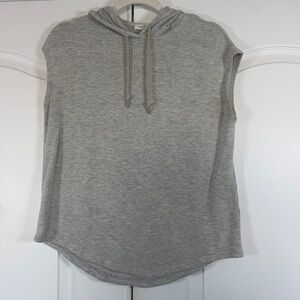 Workshop Republic Grey Heathered Sleeveless Hoodie Small